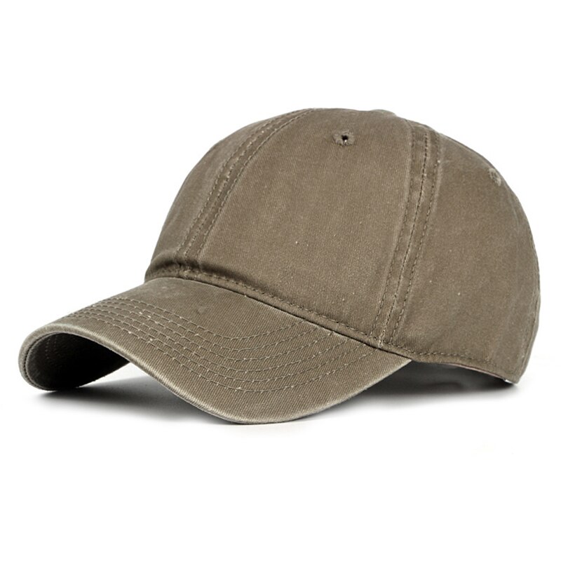 Recién Unisex gorra Vintage gorra de béisbol lavada algodón ajustable papá-sombrero: khaki