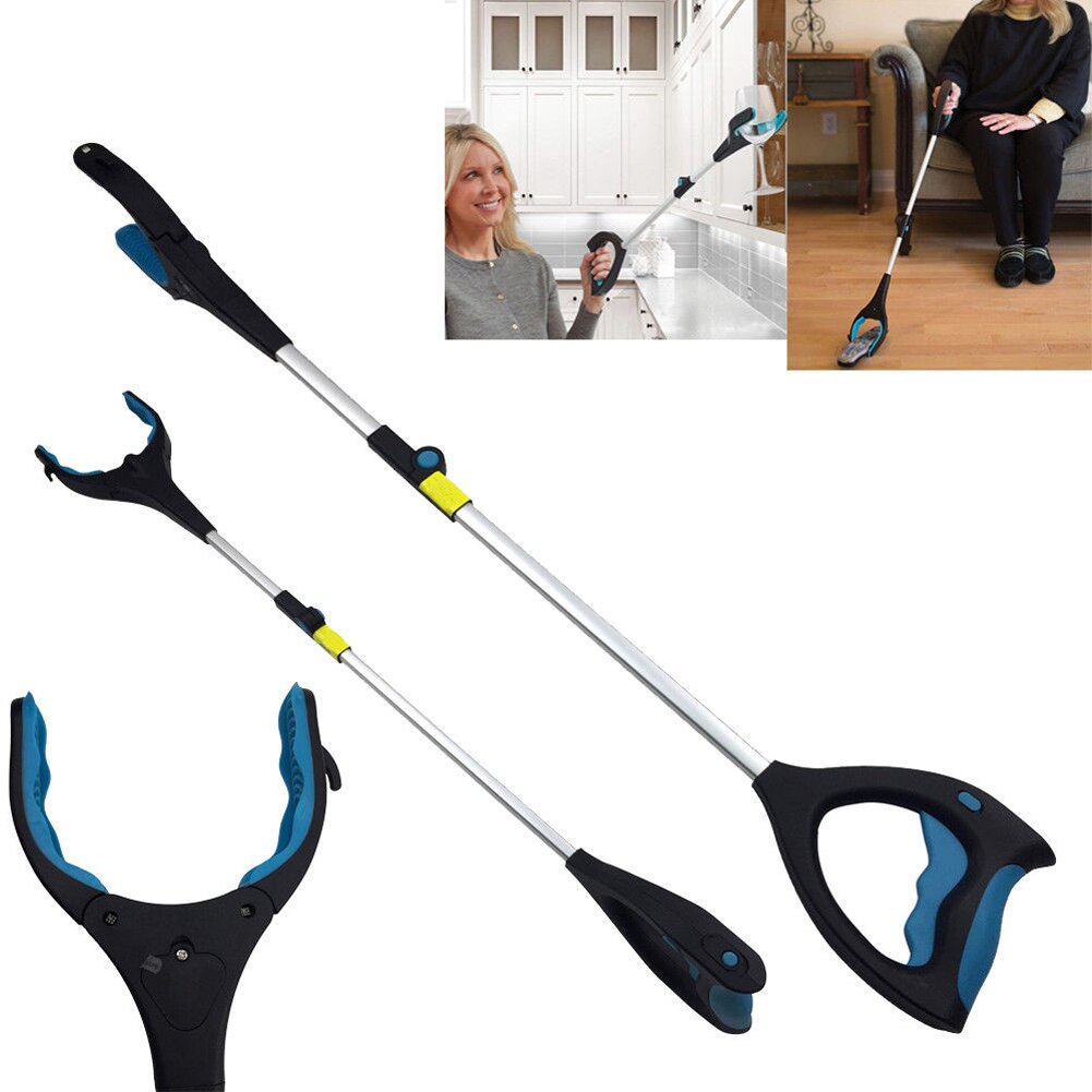 84Cm Opvouwbare Kattenbakvulling Reachers Grabber Trash Roterende Kop Grijper Extender Grabber Pick Up Gereedschap Pickers