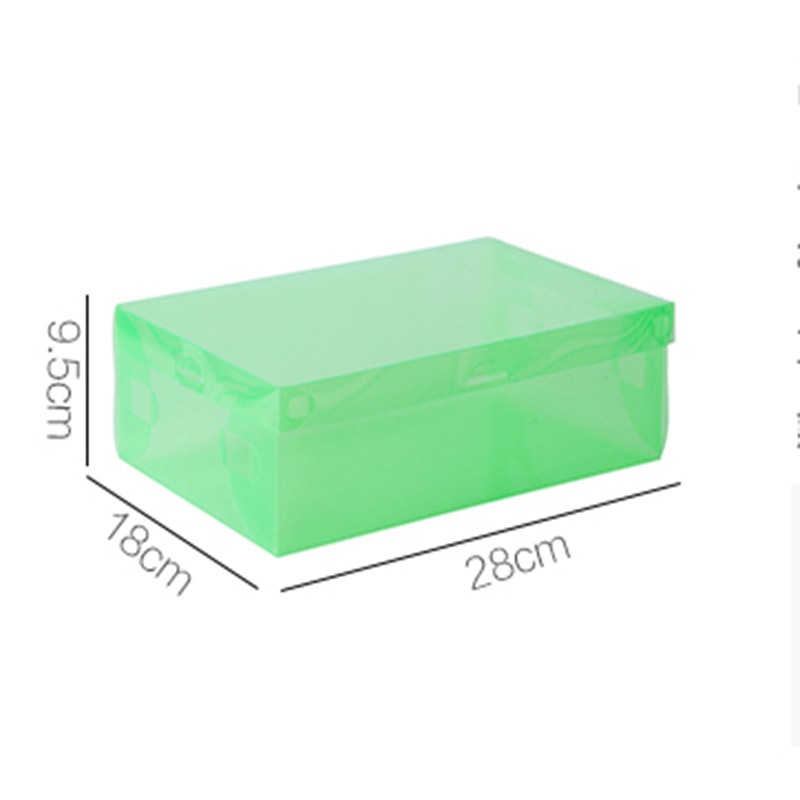 Caja de almacenamiento de zapatos de plástico transparente para mujer/niño, caja de cosméticos plegable, estante de zapatos de Color, caja de zapatos abatible, 5 uds.