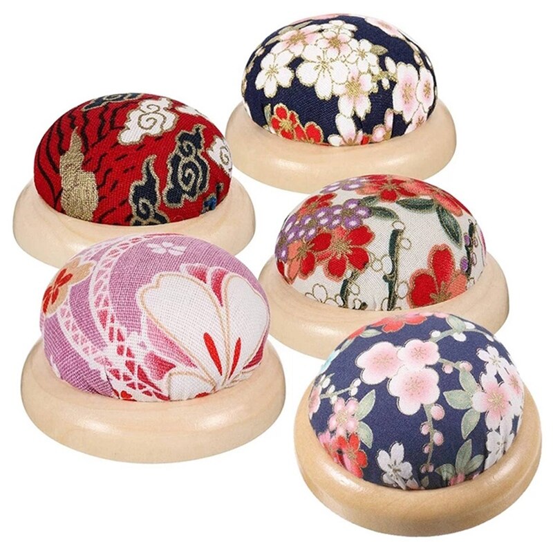 WeddHuis Lot De 2 Coussins à Épingles Poignet – Motif Fleurs, Coussin Magnétique Pour Couture & Broderie