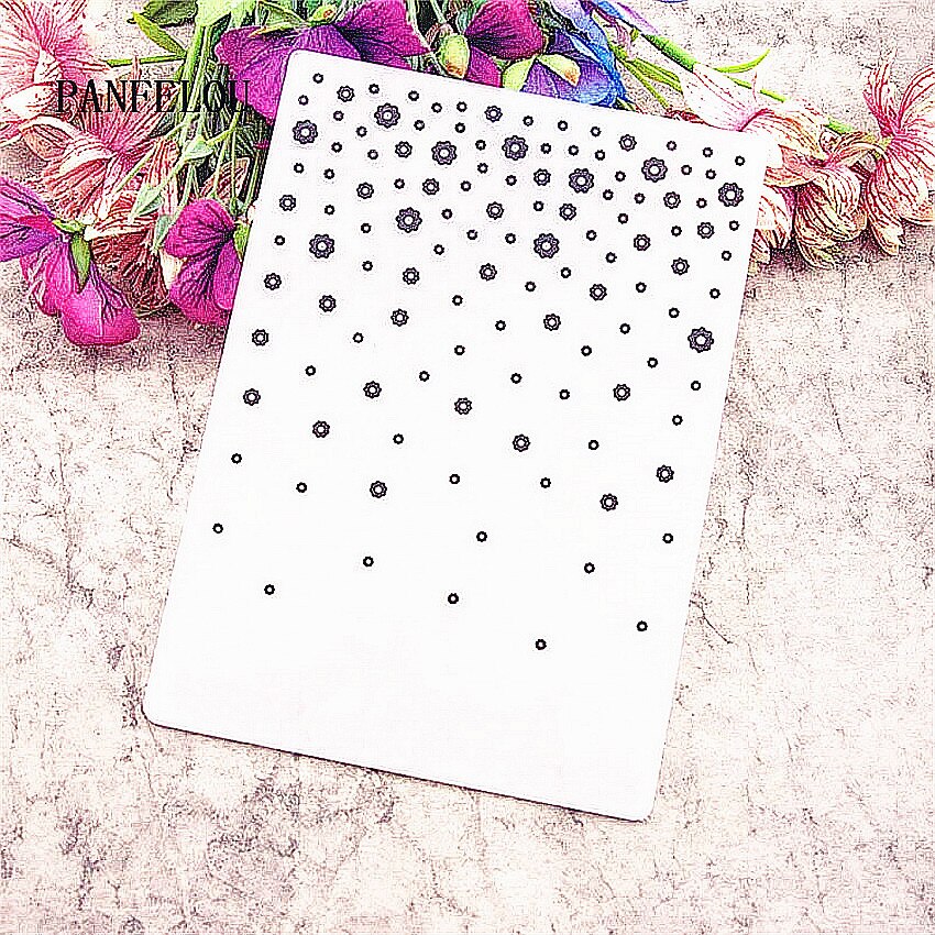 plastic clock template small flower craft card making paper card album wedding decoration Embossing folders