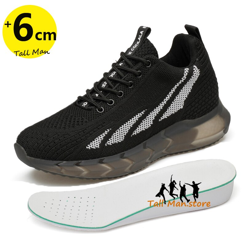 Men Sneakers Women Height Shoes Elevator Shoes Heightening Shoes Height Increase Shoes Insole 6cm Tall Man Man Sports
