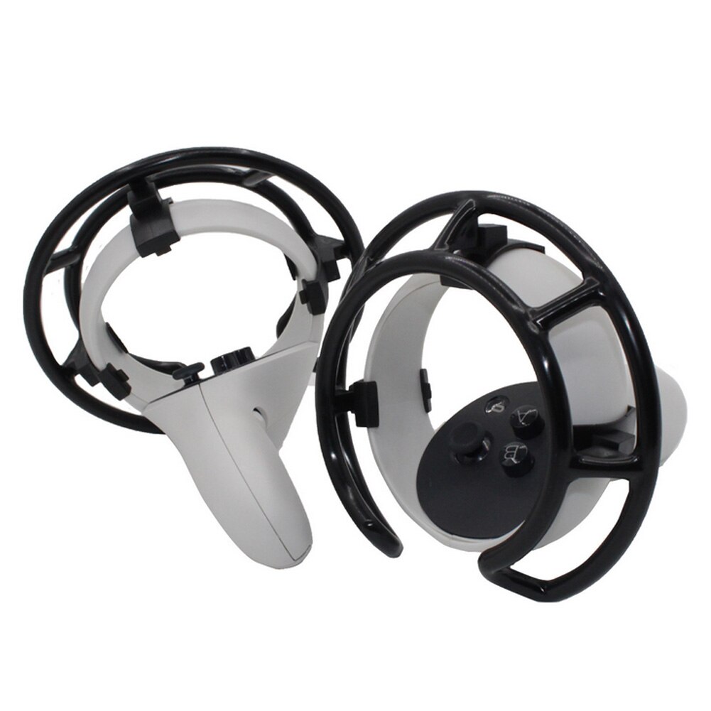 1 Pair Anti-collision Ring For Oculus Quest 2 VR Touch Controller Protective Cage Anti-Shock Controller Frame Protective Cover