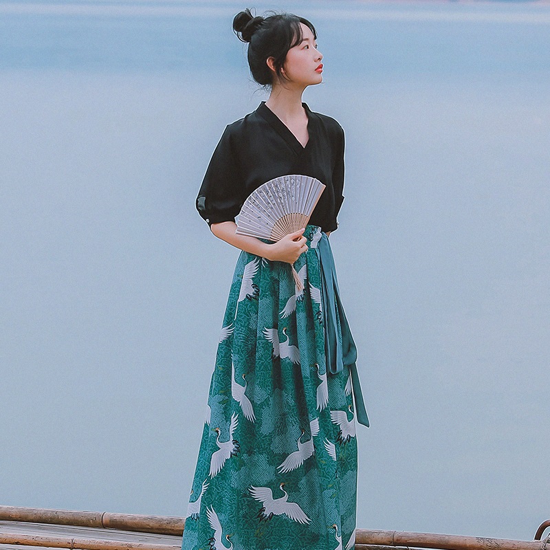 Robe Kimono Style japonais Haori pour femmes, Costume de danse samouraï pour filles, Kawaii, Crane Sakura Yukata, fête Vintage, Cosplay, 11292