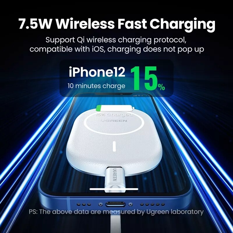 Ugreen 15W caricatore per auto Wireless magnetico iPhone 13 12 Pro Max supporto per supporto magnetico per ricarica rapida Wireless supporto per presa d&#39;aria