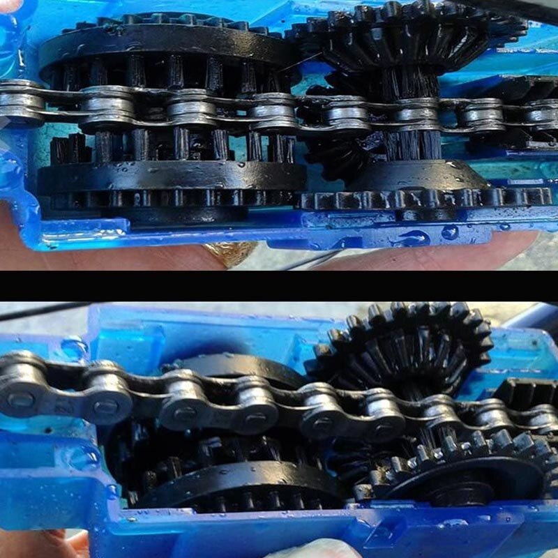 Bike Chain Scrubber Chain Brush Chain Gear Cleaner Bicycle Clean Tool Bike Maintenance Care Tool for Road Bikes Mountain Bikes