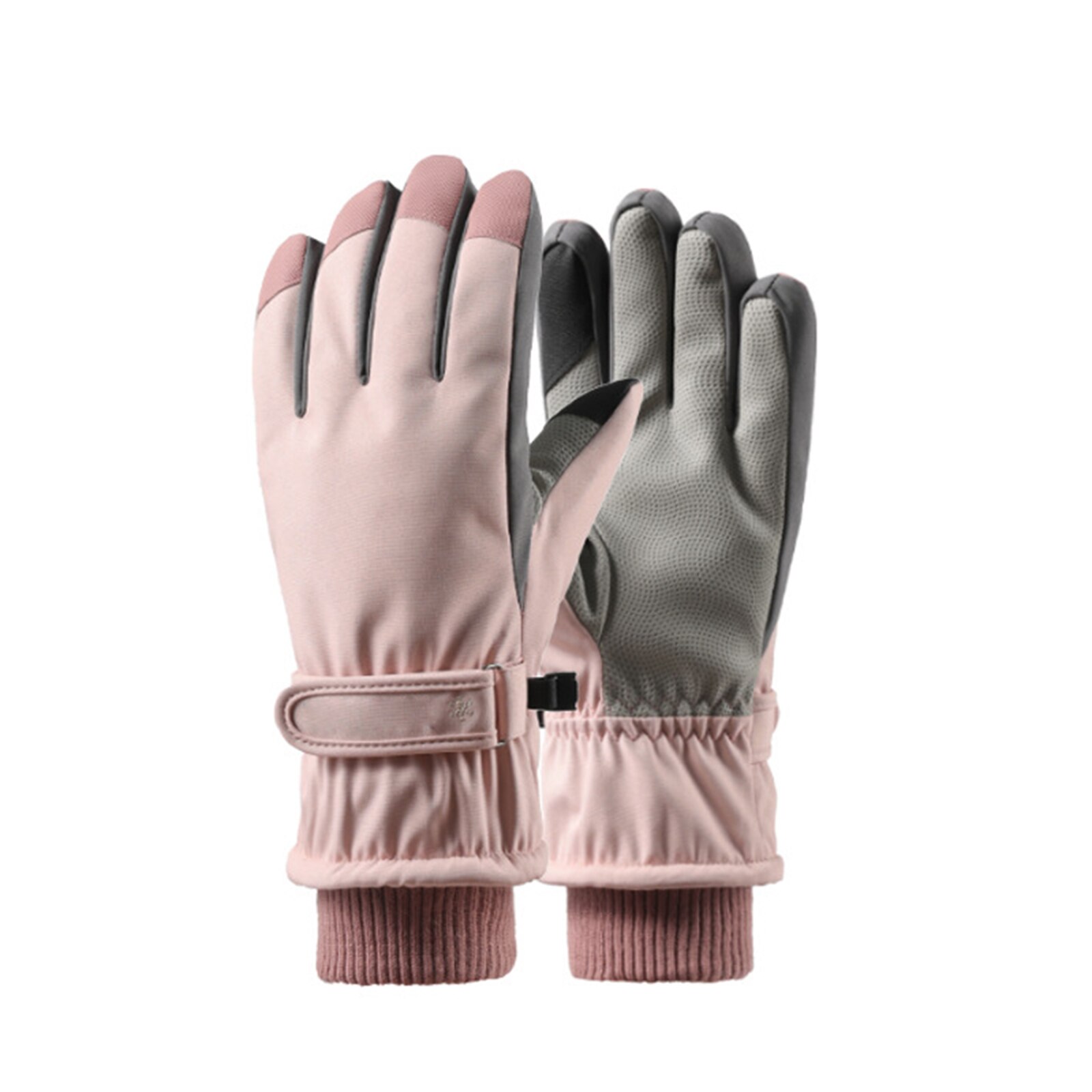 Waterdichte winter warme handschoenen sneeuw ski handschoenen snowboard handschoenen motorrijden winter touchscreen handschoenen  zj55: Roze a