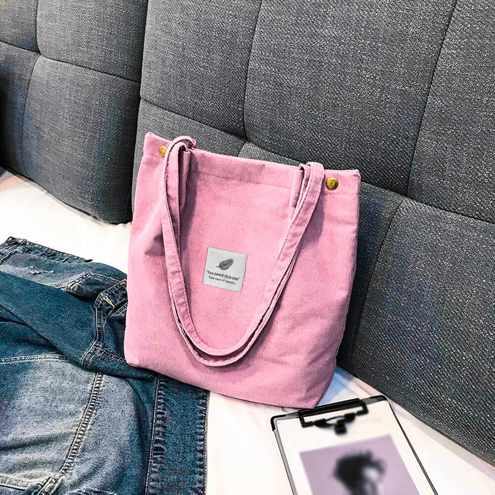 Large Capacity Ladies Corduroy Women Bag Shoulder Bag Casual Canvas Bag Soft Women's Handbag Bags Bolso Mujer #SRN