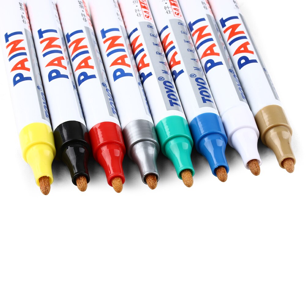 1PC Colourful Metal Wood Stone Waterproof Oily Marker Paint Pen Tire Rubber Glass School Stationery Office Supplies