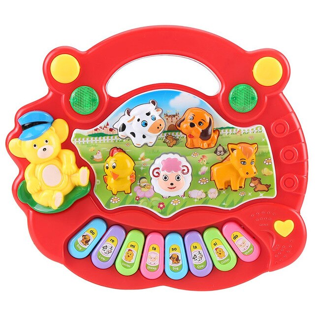 2 Soorten Farm Animal Geluid Kids Piano Muziek Speelgoed Muzikale Dieren Klinkende Keyboard Piano Baby Spelen Type Muziekinstrumenten: 03