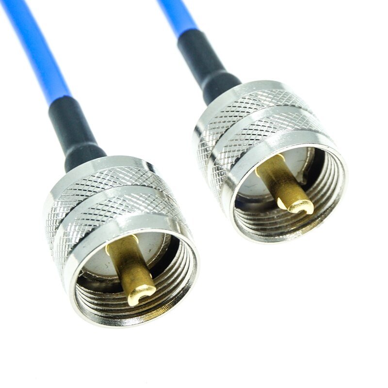 UHF male to UHF male PL259 connector RG402 RG-402 Semi Flexible Coaxial Cable 0.141&quot; 50ohm Blue