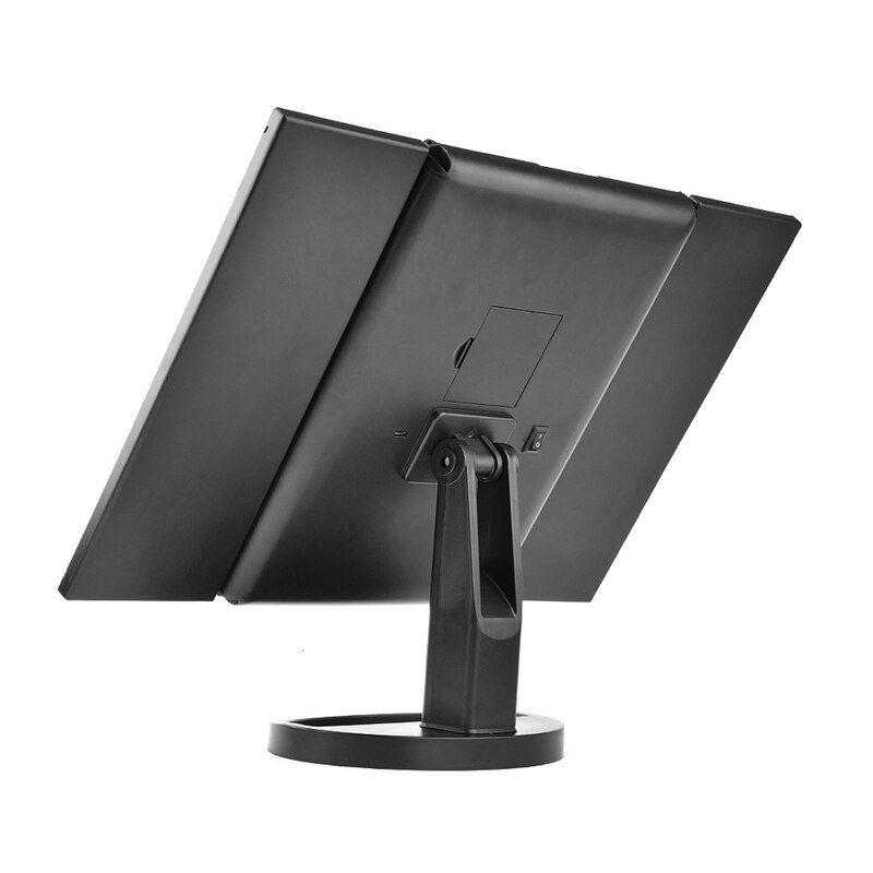 Led press  sn 22 ljus sminkspegel bord skrivbord smink 1x/2x/3x/10x nifying speglar smink 3 fällbara justerbara spegel