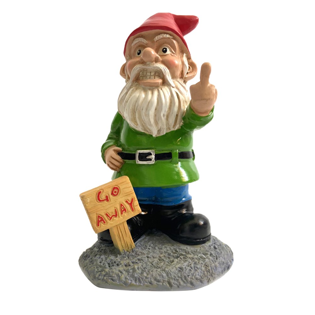 Funny Gnome Ornaments Garden Gnome Statues Resin Dwarf with Cannon Sculpture Yard Decoration Home Garden Statue Decoration: D
