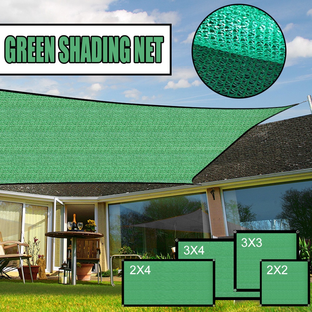 Green Sunshade Net Thickened Pool Car Awning Terrace Canopi Outdoor Shading Net Shade Net Sun Shade Cloth Sunscreen Net