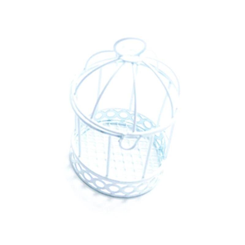 Multicolor Desktop Iron Candy Box Mini Wedding Party Ornament Bird Cage: C