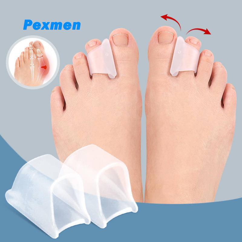 Pexmen 2/4 Stuks Hamer Teen Corrector voor Vrouwen Hamerteen Stijltangen voor Gekrulde Tenen voor Beschermen Tenen tegen Wrijven