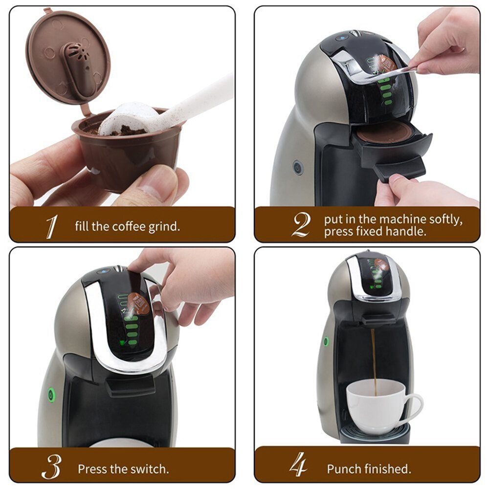 3pcs/packet 3rd Refillable For Dolce Gusto Coffee Capsule for Dolci Machine Reusable Dulce Gusto Coffee Filter