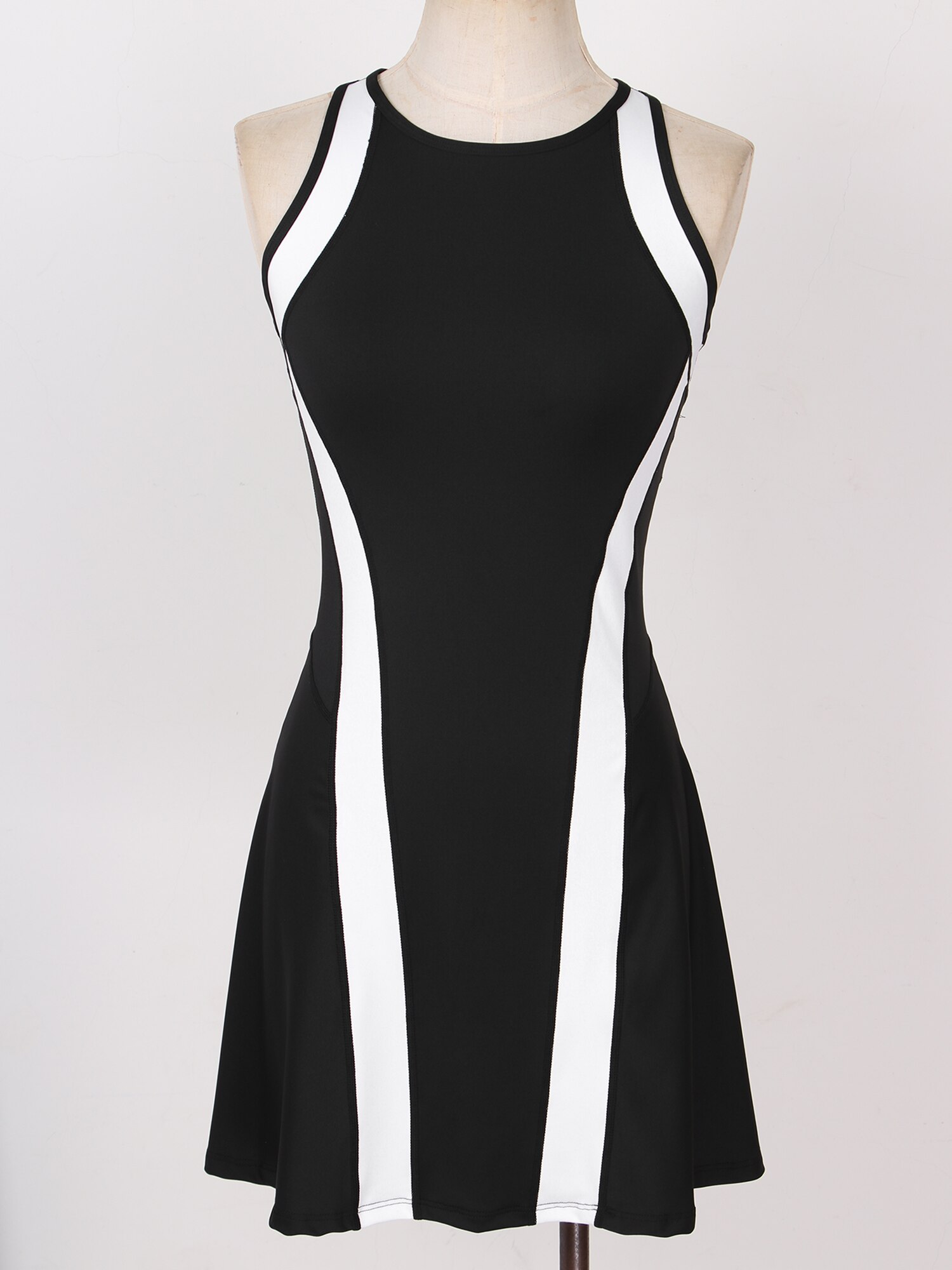 Snel Droog Vrouwen Tennis Jurk Golf Badminton Sportkleding Mouwloze Criss-Cross Back Sport Jurk Workout Moderne Dans Jurken