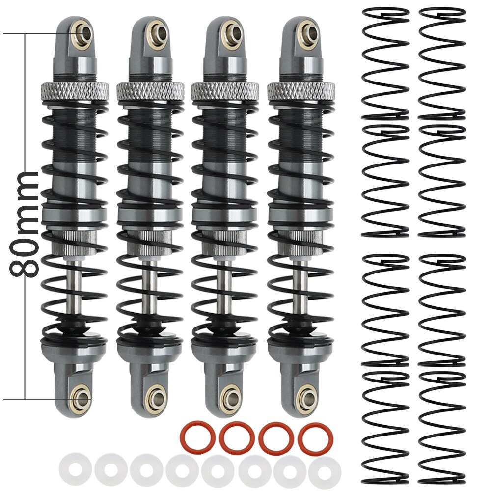 Metal 70mm 80mm 90mm 100mm 110mm 120mm Shock Absorber Oil Damper for 1/10 RC Crawler Car Axial SCX10 AXI03007 RBX10 D90 TRX4: Orange
