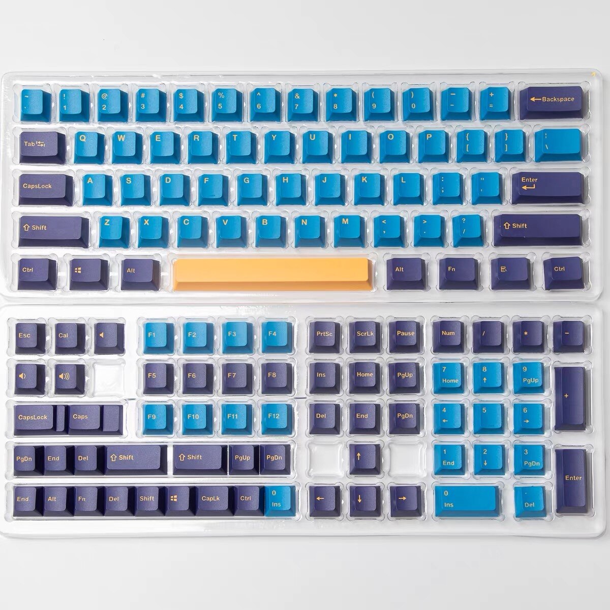 127 Keys PBT OEM Keycaps Double Color Injection Keycaps For Cherry Mx Mechanical Keyboard 61/64/68/84/87/96/98/104/108 Keys: Nautilus