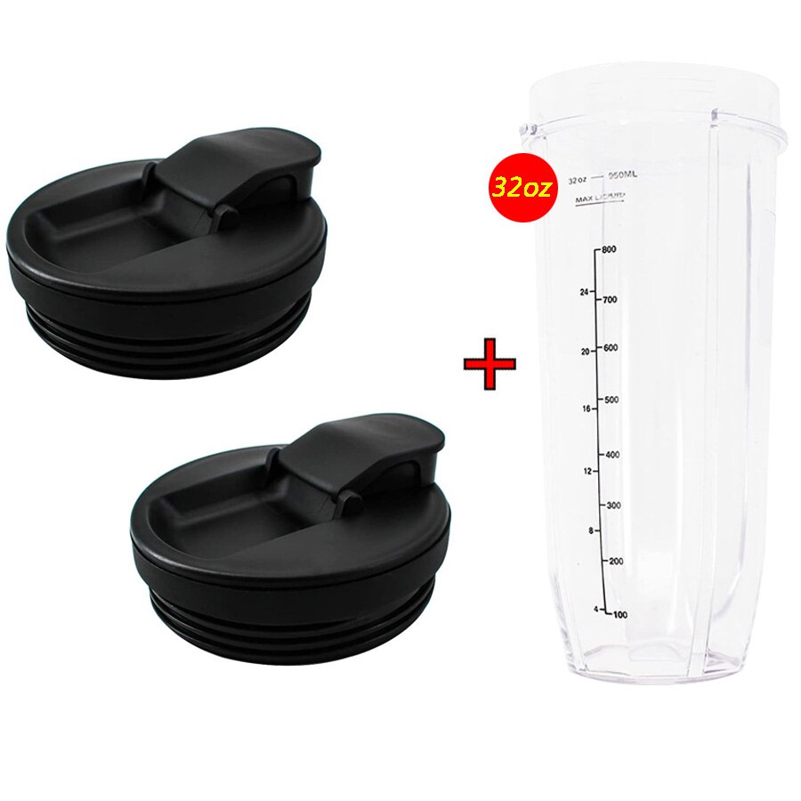 Pièce de rechange pour presse-agrumes Nutri Ninja, presse-agrumes Auto-iQ et Duo, 1 pièce, 32 oz, tasse avec 2 becs, couvercle d&#39;étanchéité, accessoires
