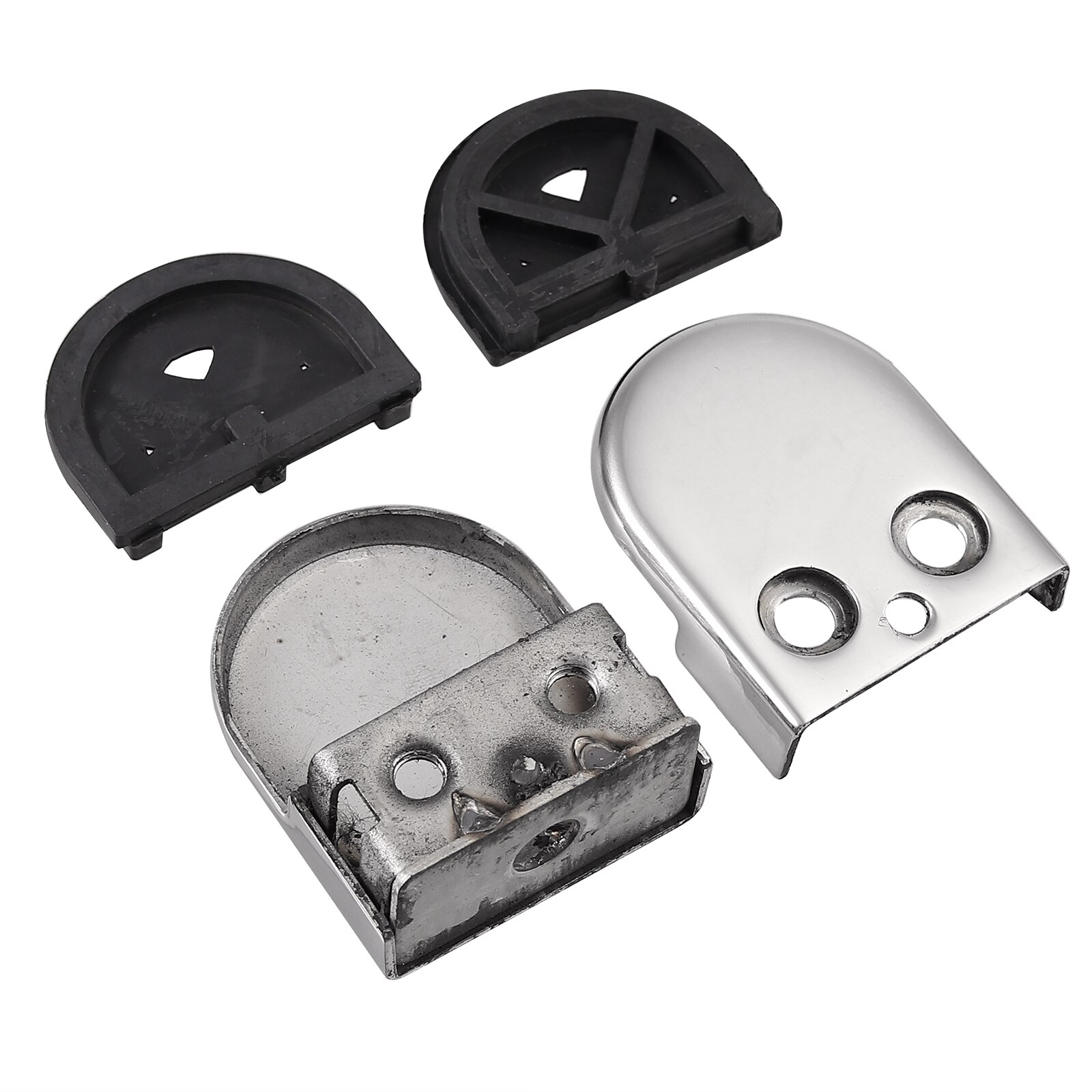 PROSTER 8Pcs 304 Stainless Steel Glass Clamp Clip Bracket Hardware Kit For Handrail Balustrades 8-12mm Glass Corner Holder Clamp