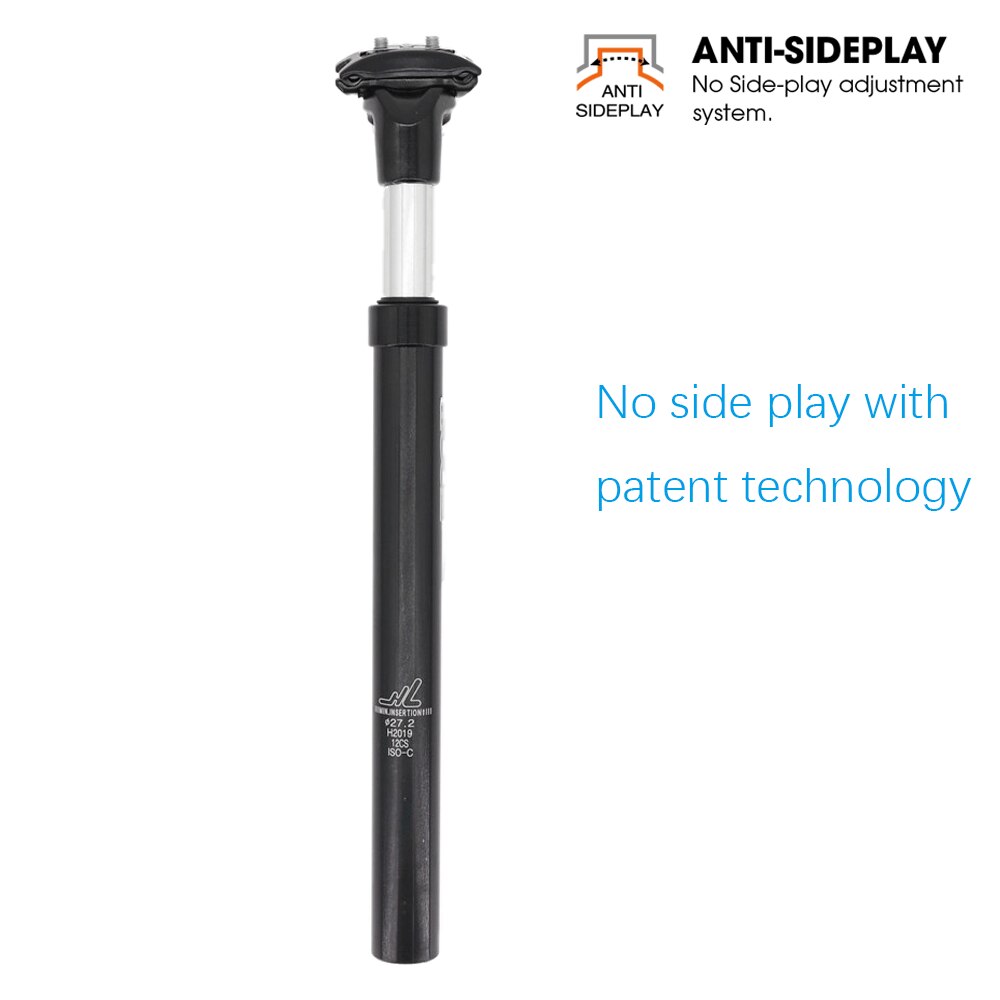 ZOOM-Suspensión tija de sillín para bicicleta, amortiguador para silla de bicicleta con suspensión, perfecto para bici de montaña, Alu MTB, 25,4, 27,2, 28,6, 30,1, 30,4, 30,9 y 31,6