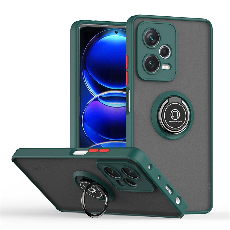 Schokbestendig Matte Armor Coque Voor Xiaomi Poco X5 Pro Poco X5 5G Case Auto Magnetische Ring Stand Cover voor Pocco Poko Little X5Pro X5: Duidelijk / Voor iPhone 16 Pro