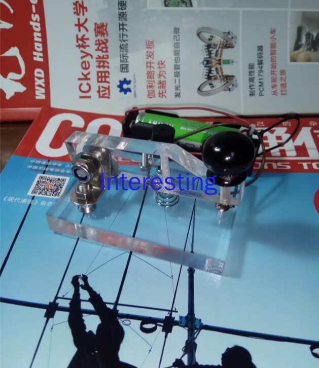 Caja de batería con teclas cargadas y sonido de zumbador, ejercitador Flash CW, código Morse