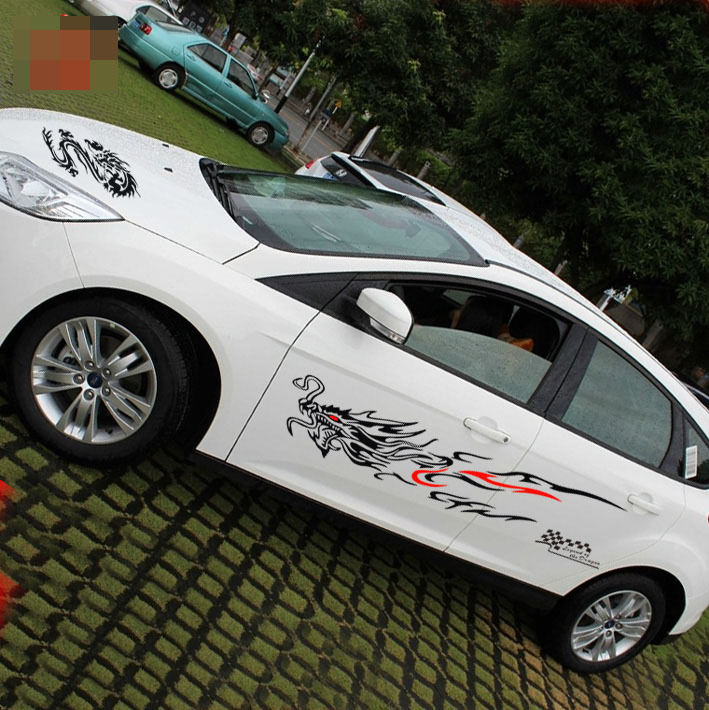 Red Dragon Rally Stickers D-244 Dragon Totem Car Stickers Dragon Car Sticker... – Vicedeal