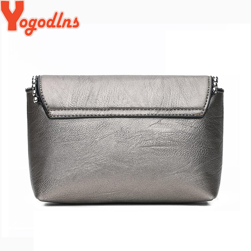 Yogodlns britannique Simple petit sac carré femmes concepteur de en cuir PU Rivet gland chaîne sacs à bandoulière