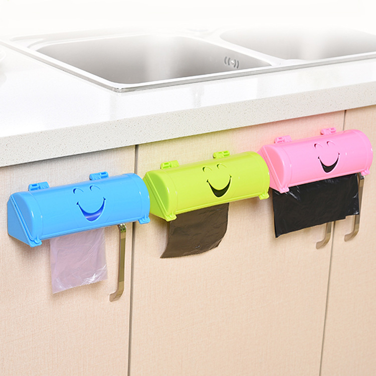 Sacos de lixo para parede 1 peça, recipiente para armazenamento de saco de lixo na parede, suporte de plástico para cozinha, dispensador de merceiro, banheiro 0600