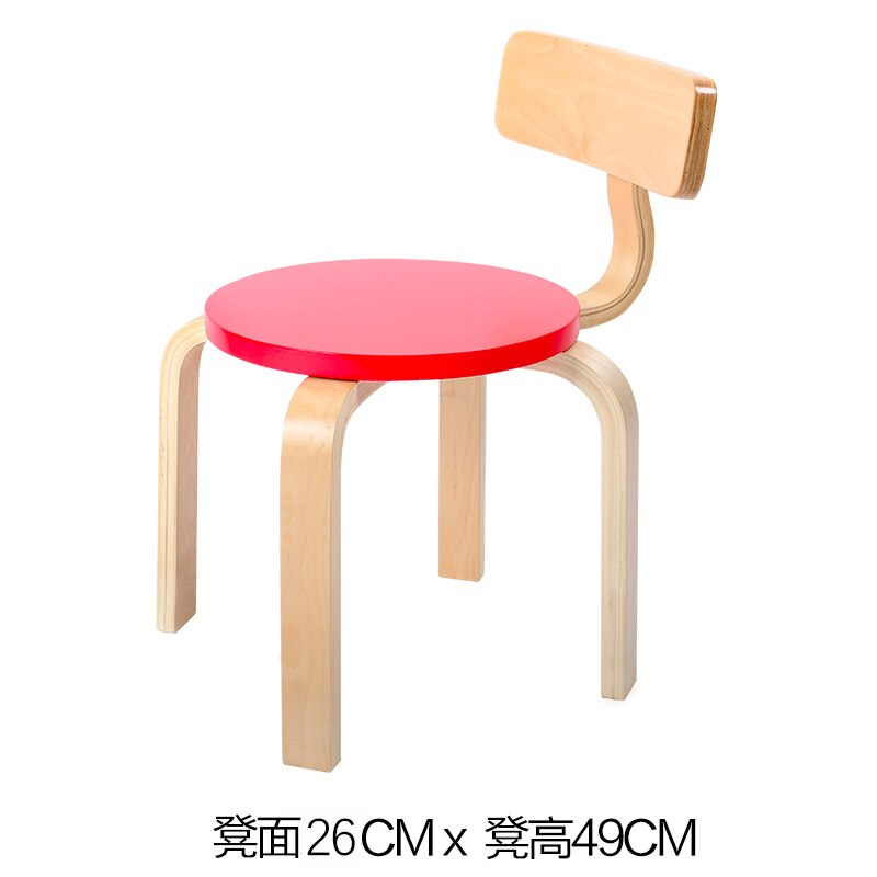 Children's Study Table and Chair Stool Solid Wood Chair Kindergarten Baby Study Table and Chair Color Stool: Buff