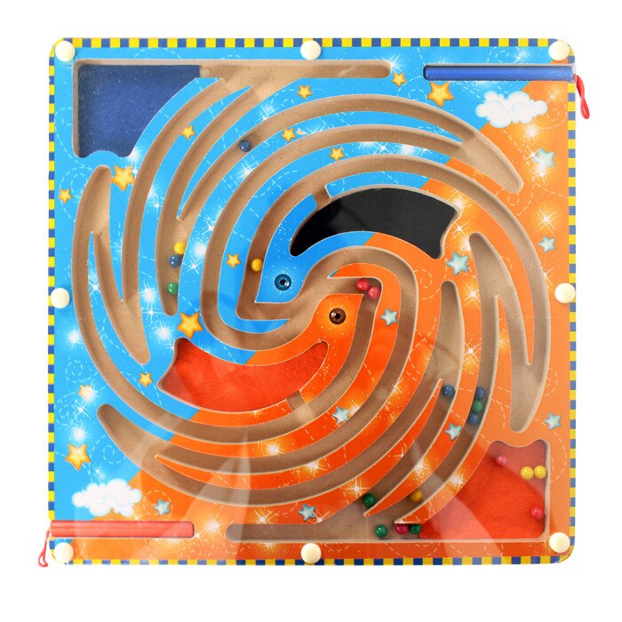 Cute Animal Cube Puzzle Maze Toys For Children Wood Magic Games Magnet Adult Cube Puzzle Education Balance Magnetic Maze: 2