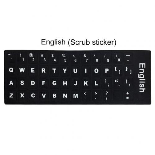 Ruso español inglés francés letras PC ordenador portátil teclado pegatinas Protector de llave extraíble ruso español coreano tailandés: English