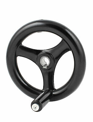 Volant en bakélite noire à 3 rayons, 16mm x 160mm, poignée pour tour