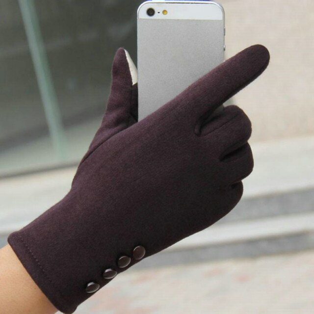 Women's Cashmere wool Gloves Winter Warm thick touch screen gloves Solid Mittens Outdoor Sport Warm Gloves