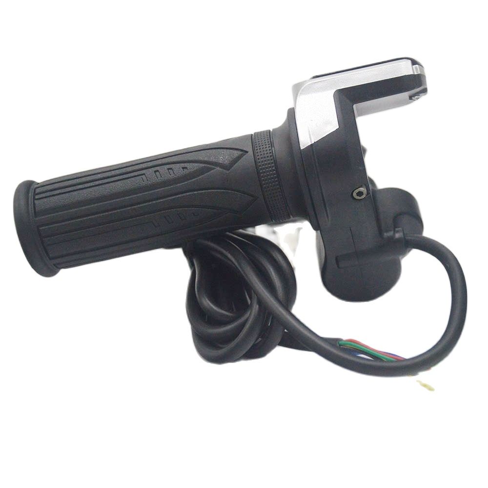 Acelerador de giro para bicicleta eléctrica, acelerador con pantalla LCD de batería y bloqueo de llave para e-bike, 24V, 36V, 48V