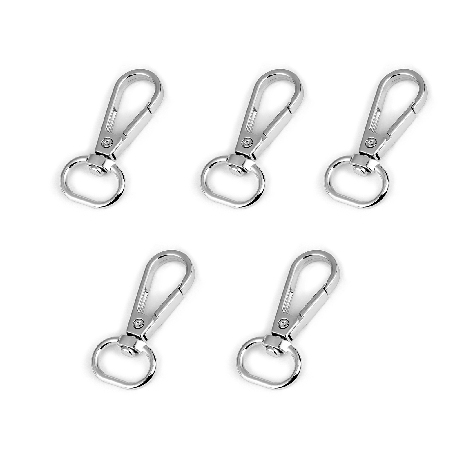 5PCS Alloy Metal Snap Hooks Clasps Strap Buckles Lobste Clip Hook For Keychain Bag Key Rings Making Bag Chain Part Craft Sewing: 7# / Antique Zinc