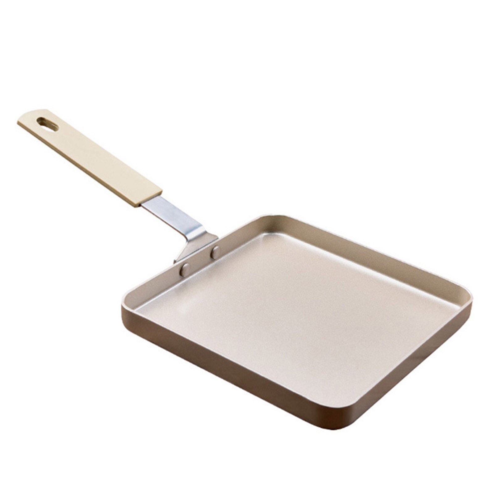 Square Frying Pan with Non-stick Coating Hanging Hole Insulated Handle Kitchen Accessory