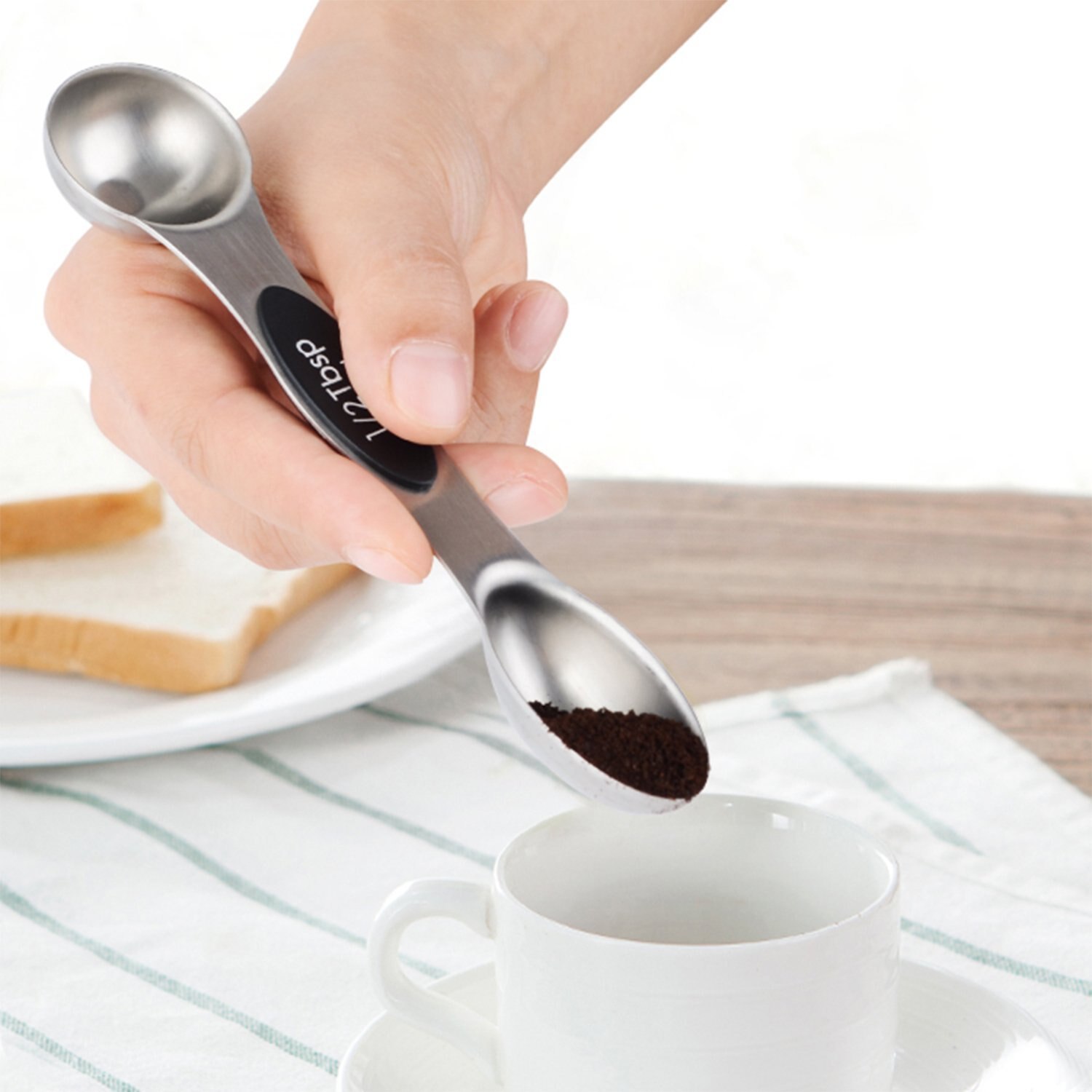 Double Sided Stainless Steel Measuring Spoons Magnetic Easy Storage Kitchen Accessories Cooking Tools