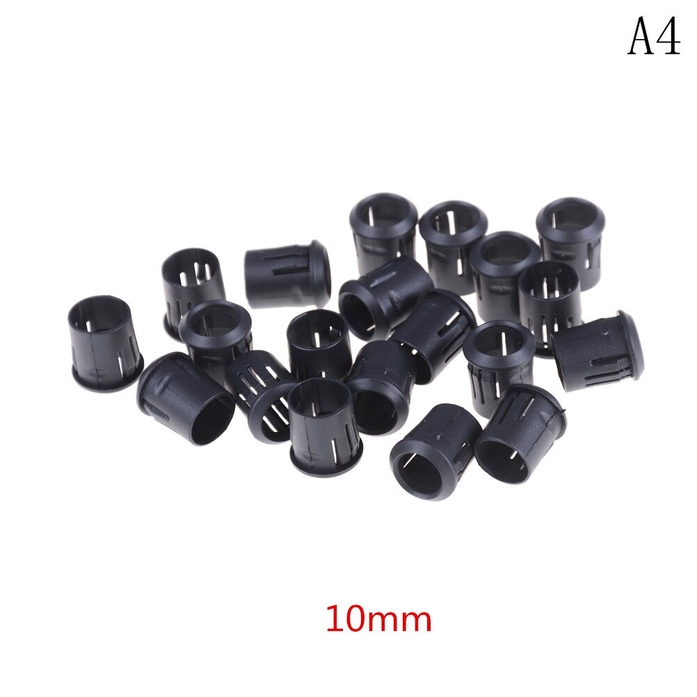 20pcs Black Plastic 3mm/5mm/8mm/10mm Lamp LED Diode Holder Black Clip Bezel Socket Mount: 10mm