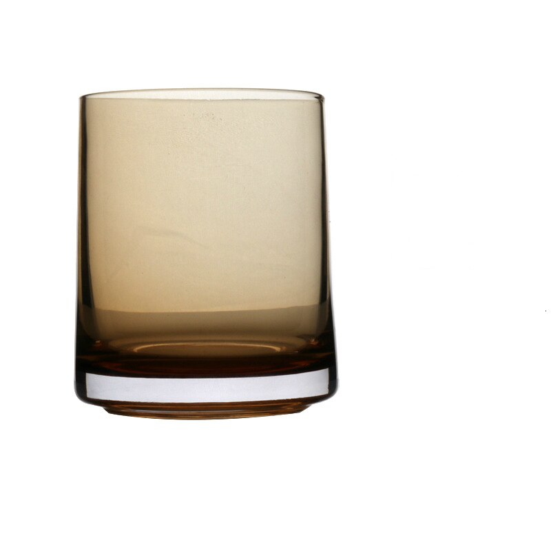 Färg glas raka ölkoppar hushåll genomskinlig whiskybar personlighet vinglas frukost latte mjölk frukt juice koppar: A