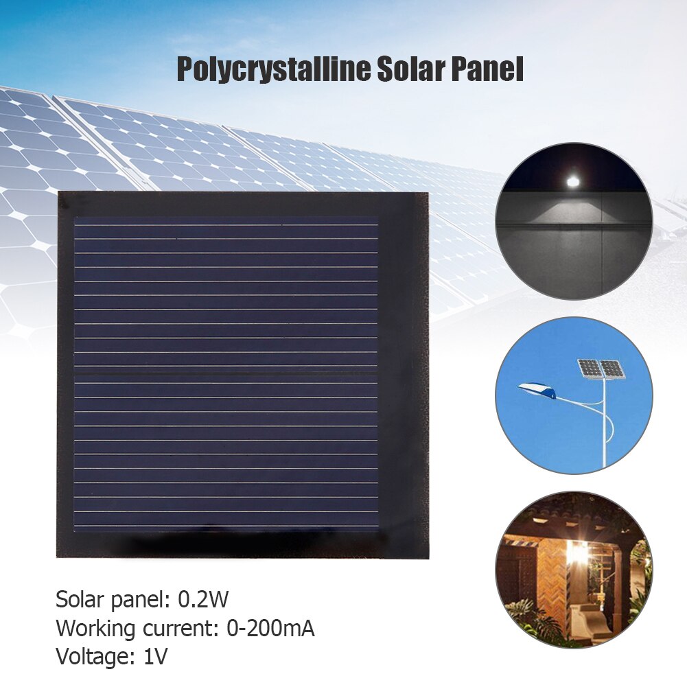 0.2w solcelle panel mini oplader automatisk genopladning udendørs sol batteri 1v 40 x 40mm tablet tilbehør