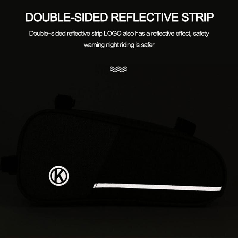 Nylon Reflecterende Effect Bike Driehoek Frame Voor Tube Frame Bag Telefoon Waterdichte Bike Fiets Bag Fiets Tassen