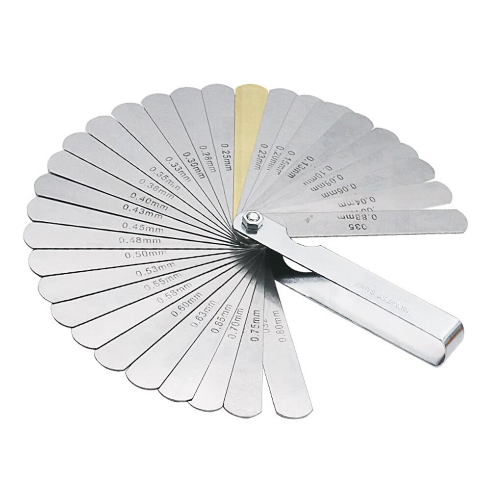 Dual Plug Metric Hand Tools Marked Feeler Gauge Imperial Home Spark 32 Blade Garden Rangefinder