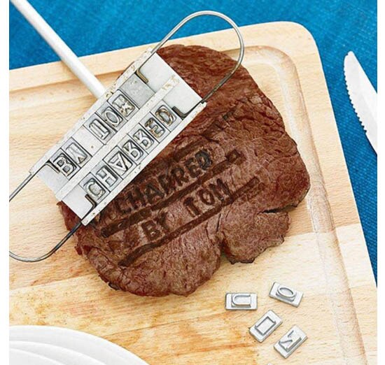 BBQ LOGO maker DIY Barbecue branded mark maker barbecue alphabet indicator barbecue tools BBQ branding iron