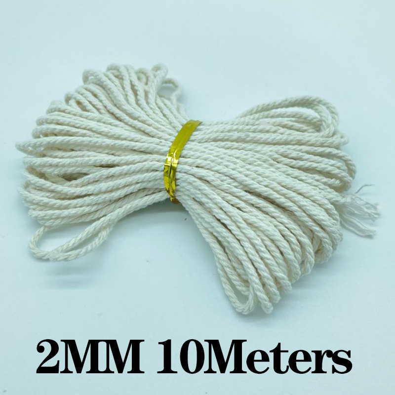 Natuurlijke Vintage Touw Jute Lint Ambachten Diy Natuurlijke Cord String Jute Draad Twine Sieraden Maken Party Wedding Christmas Decor: Nickel-Free White