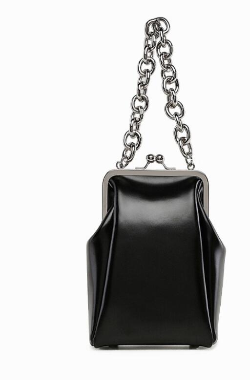 Female women bag simple style PU leather small clip bag vintage messenger shoulder bag women's vintage handbag R-598FG