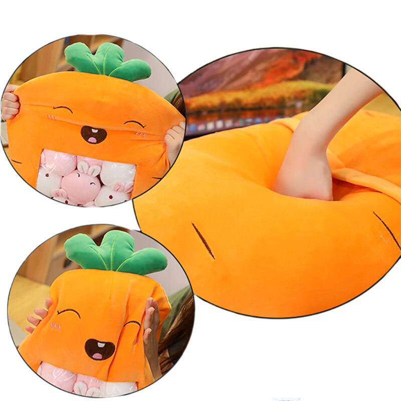 8 stk/pose kawaii kanin snack pude jordbær fyldt frugt dukke avocado/banan/gulerod baby fødselsdag værelse dekoration
